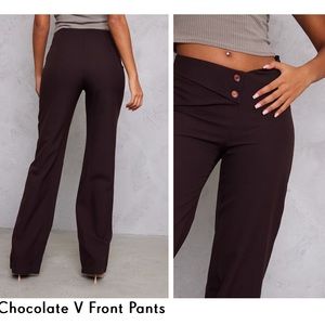 Pretty Little Thing - Tall Chocolate V Front Pants